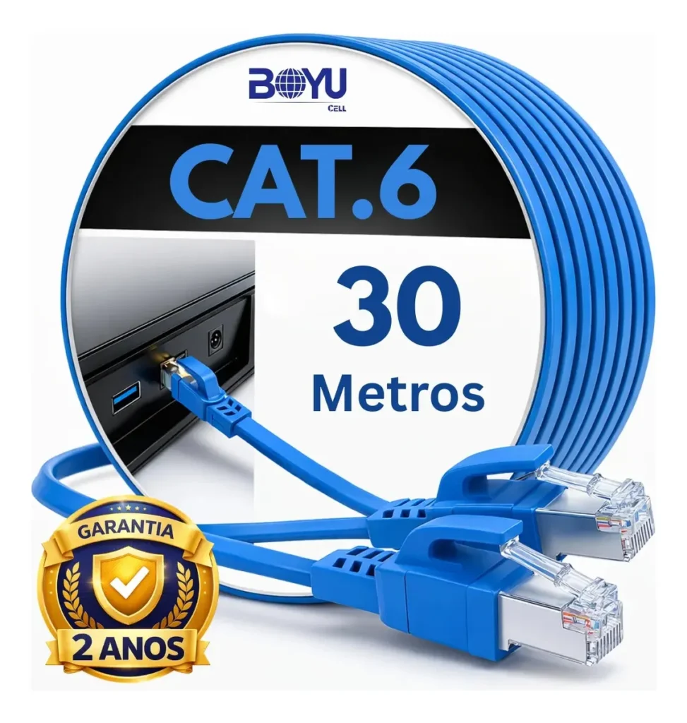Conectividade e Redes: cabos de rede, adaptadores Wifi e acessórios de internet