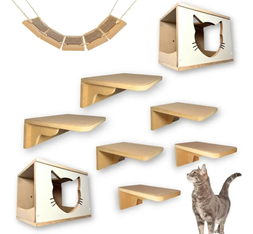 Playground e Prateleiras para Gatos - conjuntos de parede, tocas e passadeiras, diversão e conforto - Omnarix.online